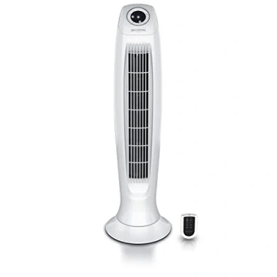 Abbildung von Brandson Turmventilator Silent ECO Green 9 Geschwindigkeitsstufen Preisträger 2025 DC Standventilor Fernbedienung Oszillation Ventilator mit Timer leise energiesparend
