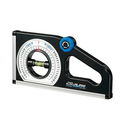 Abbildung von Tajima Winkelmesser/Neigungsmesser (drehbar gelagerter Libelle, Doppelskala für Winkel oder Neigung) SLT200MY