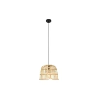 Abbildung von Eglo 43873 NATURE Hängeleuchte GLYNEATH Holz natur E27 1X40W H:110cm Ø37.5cm dimmbar