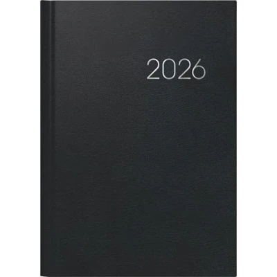 Abbildung von Brunnen Buchkalender 796 A5 1 Woche/2 Seiten Balacron schwarz 2026