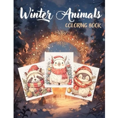 Abbildung von Winter Animals: Coloring Book for Adults and Kids: Relaxing Fun with Winter&#039;s Most Adorable Animals