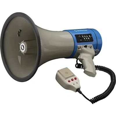Abbildung von MONACOR TM 17M 25W 110dB Megaphon Loud Hailer Handmikrofon &amp; Lautsprecher mit MP3 Player, Aufnahmefunktion, Sirene, USB Micro SD Kompatibilität