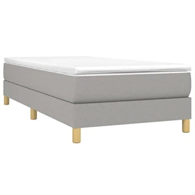 Abbildung von vidaXL Bett Bettgestell Hellgrau 80x200 cm Stoff