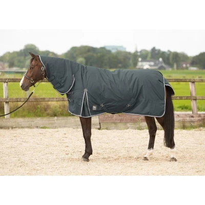 Abbildung von Harry&#039;s Horse Outdoor Decke mit Nacken Thor 200 Dunkelblau Unterlänge: 145 cm &amp; Rückenlänge: 95