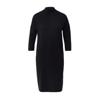 Abbildung von comma MIT Stehkragen Strickkleid, Damen, Größe: 34, Schwarz