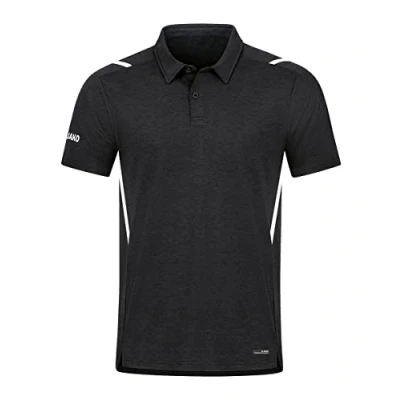 Abbildung von JAKO Herren Poloshirt Challenge, Schwarz Meliert/Weiß, 3XL