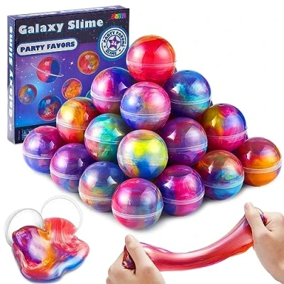 Abbildung von JOYIN Slime Party Favors, 24 Pack Galaxy Ball Favors Dehnbar, Nicht klebrig, Sauerei, Stressabbau und sicher für Mädchen Jungen Perfekt Party, Klassenzimmer Belohnung