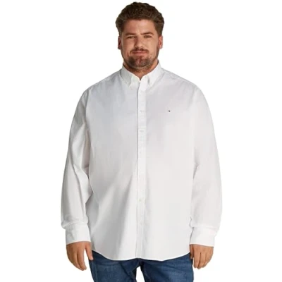 Abbildung von Tommy Hilfiger FLEX Solid Shirt Hemd, Herren, Größe: 4XL, White