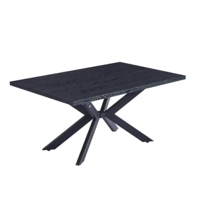 Abbildung von HOME DELUXE Esstisch Eckig AVENCIA inkl. Sternfuß 160 x 100 cm Dark Oak