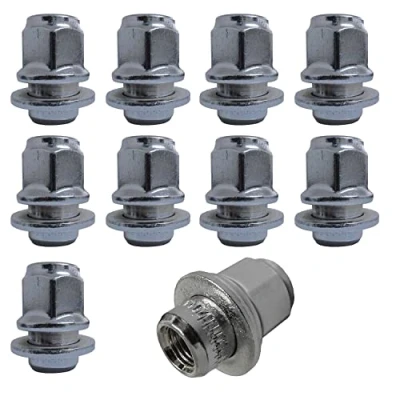 Abbildung von 10x Radmutter M12x1,5 Flachbund SW 21mm kompatibel mit Mitsubishi ASX Carisma Colt Space Gear Galant I Miev Lancer L200