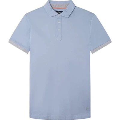 Abbildung von HACKETT LONDON Herren Spaded Placket Polo Polohemd, oxfordblau, L