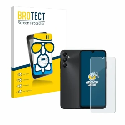 Abbildung von BROTECT Entspiegelungs Schutzglas für Samsung Galaxy A05s Schutz Folie Panzerfolie Glas Matt [Extrem Kratzfest 9H, Anti Reflex, Fingerprint]