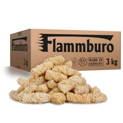 Abbildung von FLAMMBURO Grillanzünder 10 kg Anzündwolle Öko Anzünder als und Kaminanzünder, 3