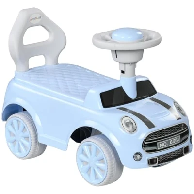 Abbildung von AIYAPLAY Rutscher Kinderfahrzeug mit Lenkrad Hupe Kippschutz, (Kinderrutschauto, 1 tlg., Rutscherfahrzeug), für Kinder, hellblau