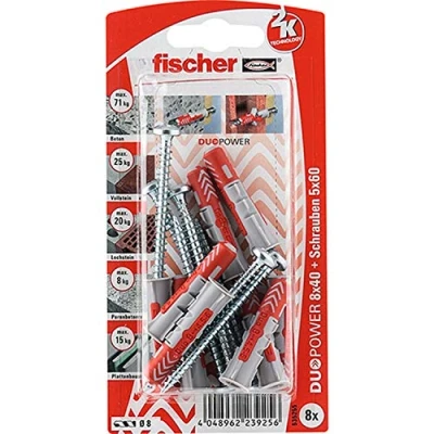 Abbildung von Fischer Befestigungstechnik Universaldübel Duopower, (8 tlg)