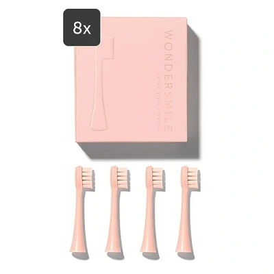 Abbildung von Wondersmile Ersatzbürsten Schallzahnbürste (Soft, Atomic Rose, 8er Pack) Bürstenköpfe für