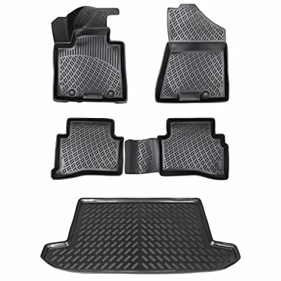 Abbildung von ELMASLINE 3D Gummimatten &amp; Kofferraumwanne für KIA SPORTAGE 4 (2015 2021) QL Oberer Ladeboden Zubehör Kofferraummatte