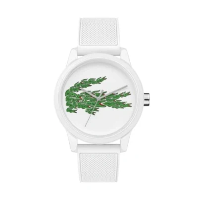 Abbildung von Lacoste Analog Quarzuhr für Herren mit Weisses Silikonarmband 2011039