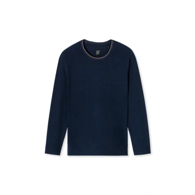 Abbildung von Schiesser Nachtwäsche Shirt, Herren, Größe: 50, Dunkelblau