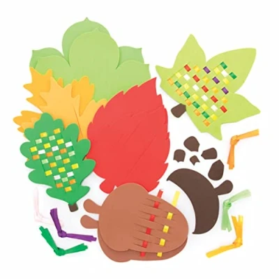 Abbildung von Baker Ross FE693 Web Kits, Herbstmotiv, Einführung ins Nähen für Anfänger, machen Sie Ihre eigene Dekoration, ideal Kinder Kunst und Handwerk Projekt, 6 Stück