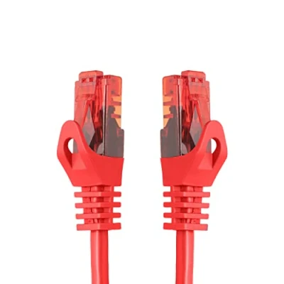 Abbildung von BIGtec 30m LAN Kabel Netzwerkkabel Patchkabel High Speed Ethernet rot kompatibel zu Cat 5 6 7 8 Switch Router Modem Patchpannel Access Point Patchfelder