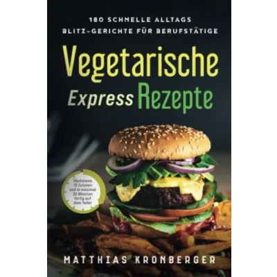 Abbildung von Vegetarische Express Rezepte: 180 schnelle Alltags Blitz Gerichte für Berufstätige. Höchstens 10 Zutaten und in maximal 30 Minuten fertig auf dem Teller