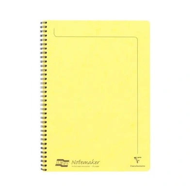 Abbildung von Clairefontaine 3094Z Notizheft mit Spiralbindung Europa Notemakers 60 Blatt mikroperforiert 21x29,7 cm 90g liniert, 1 Stück, Zitronengrün