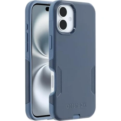 Abbildung von Otterbox Commuter Series MagSafe Hülle für iPhone 16 Plus, sturzsicher, schützende Hülle, 3X getestet nach Militärstandard, Blau