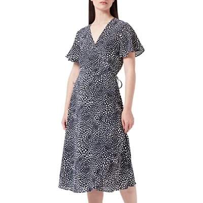 Abbildung von VILA Vilovie S/S WRAP MIDI /SU NOOS Freizeitkleid black, Damen, Größe: 40, Black