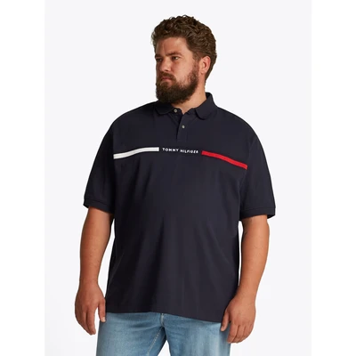 Abbildung von Tommy Hilfiger Chest Insert Poloshirt, Herren, Größe: 4XL, Desert sky
