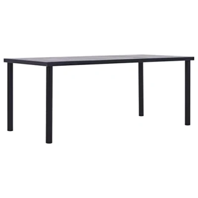 Abbildung von vidaXL Esstisch Küchentisch Esszimmertisch Speisetisch Tisch Esszimmer Küche Außenbereich Schwarz Betongrau 200x100x75cm MDF Metallrahmen