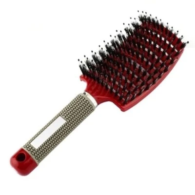 Abbildung von HaarbüRste Haarbürste, Massagekamm, Friseurkamm for Damen Burste (Color : Red)