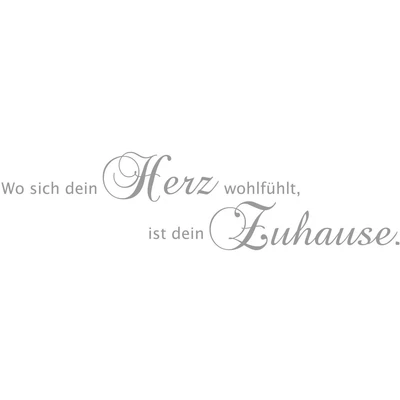 Abbildung von my home Wandspruch &quot;Wo sich dein Herz wohlfühlt, ist Zuhause&quot;, (1 St.), Wandtattoo, Spruch, Wandsticker