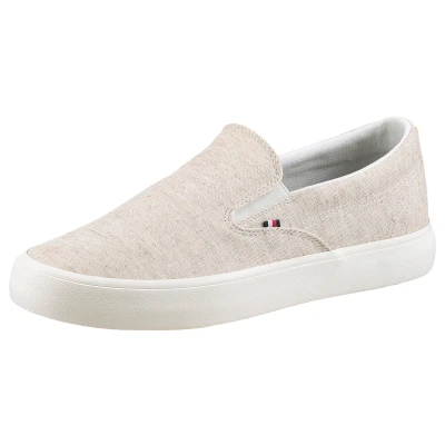 Abbildung von Tommy Hilfiger Chambray Slipper, Herren, Größe: 43, Ecru Schuhe