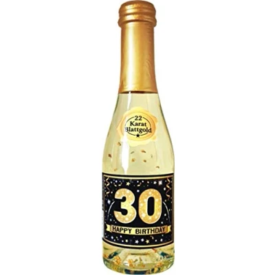 Abbildung von AV Andrea Verlag Pfeif auf&#039;s Alter 30 im Geschenke Set für Frauen zum Geburtstag mit Piccolo 22 Karat Blattgold Gold schwarz (Piccolo HB 56012)