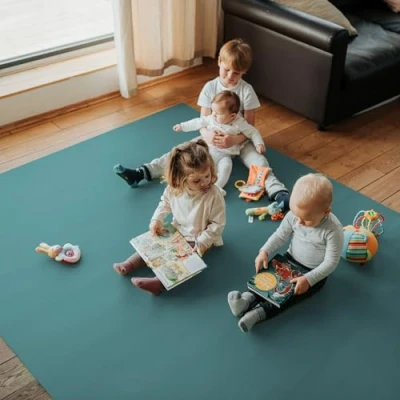Abbildung von Krabbelunterlage SanoSoft XXL &quot;made in Germany&quot; Öko Tex 100 Petrol 180x240
