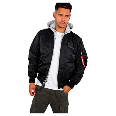 Abbildung von Alpha Industries Herren Jacke MA 1 D Tec, Schwarz (Greyblack 03), Gr. XL