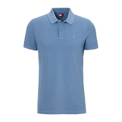 Abbildung von Tommy Jeans Poloshirt TJM SLIM ESSENTIAL GD POLO SS mit Logostickerei