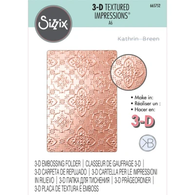 Abbildung von Sizzix 3 D Textured Impressions Prägefolder Ziermotiv von Kath Breen, 665752, Papier, Multicolor, One Size