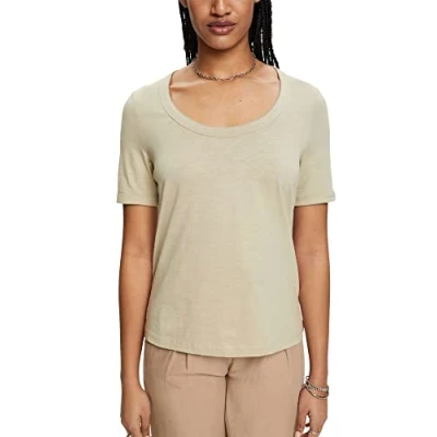 Abbildung von ESPRIT Damen 033ee1k326 T Shirt, 335/Dusty Green, M