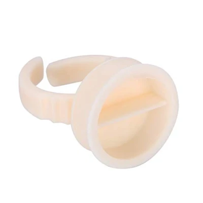 Abbildung von Tattoo Ring Tasse, 100 Stücke Zubehör Pigment Ink Tasse Augenbraue Tätowierungs Schalen Microblading Halter (L)
