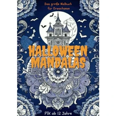 Abbildung von Halloween Malbuch für Erwachsene Mandalas Ausmalbuch Gothic Stressabbau: Schauriges Erwachsenen Malbuch: Skelette, Eulen und weitere Grusel Motive
