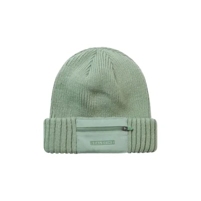 Abbildung von SEALSKINZ Colby wasserdichte Strickmütze mit Reißverschluss, Hellgrün, L/XL, Wintermütze, lichtgrün, L/XL