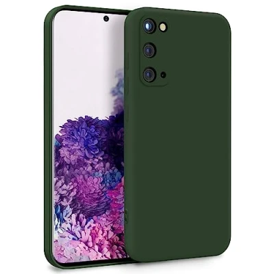 Abbildung von MyGadget Hülle für Samsung Galaxy S20 Zweilagige Handyhülle mit Kameraschutz Cover Innenfutter &amp; Silikon außen Olive Grün