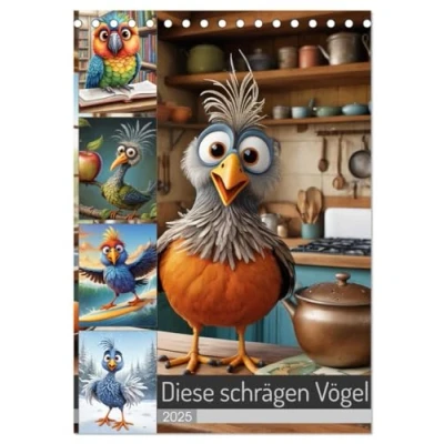 Abbildung von Diese schrägen Vögel (Tischkalender 2025 DIN A5 hoch), CALVENDO Monatskalender