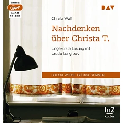 Abbildung von Nachdenken über Christa T.: Ungekürzte Lesung mit Ursula Langrock (1 mp3 CD) (Christa Wolf)