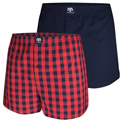 Abbildung von Ceceba Weite Herren Boxershorts Webboxer mit Eingriff kariert Uni Gr. XL/7 2er Pack