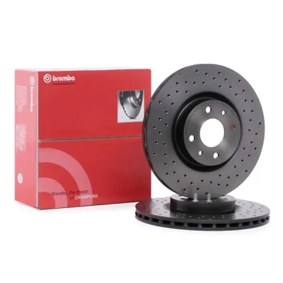 Abbildung von BREMBO COATED DISC LINE 09.C645.11 Bremsscheibe 284 22 4 gelocht/innenbel. beschichtet ABARTH: 500 / 595 695 Schrägheck, 500C 595C 695C Cabrio