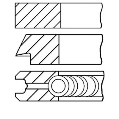 Abbildung von GOETZE ENGINE 08 124000 00 Kolbenringsatz 82 OPEL: Signum CC, Astra H Schrägheck, Caravan, FIAT: Grande Punto BRAVO 2