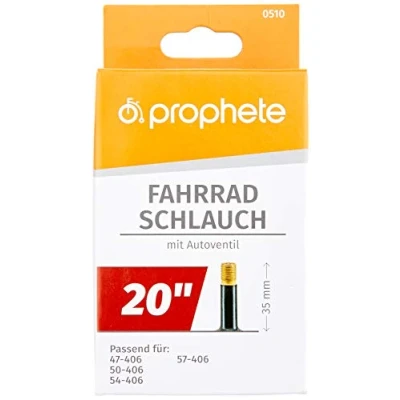 Abbildung von Prophete Fahrradschlauch 20 X 1,75 2,125 (47/57 406), schwarz, L, einheitsgröße, 0510
